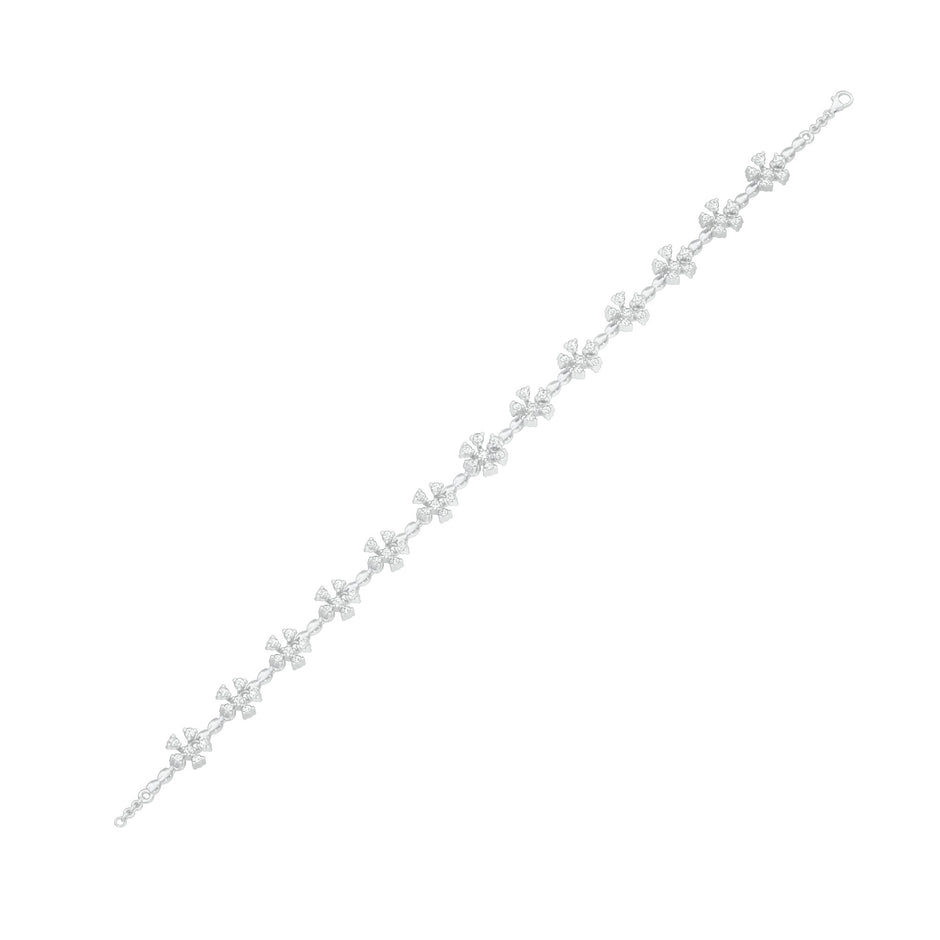 Eterna Round Diamond Tennis Bracelet 18 KT / White Gold