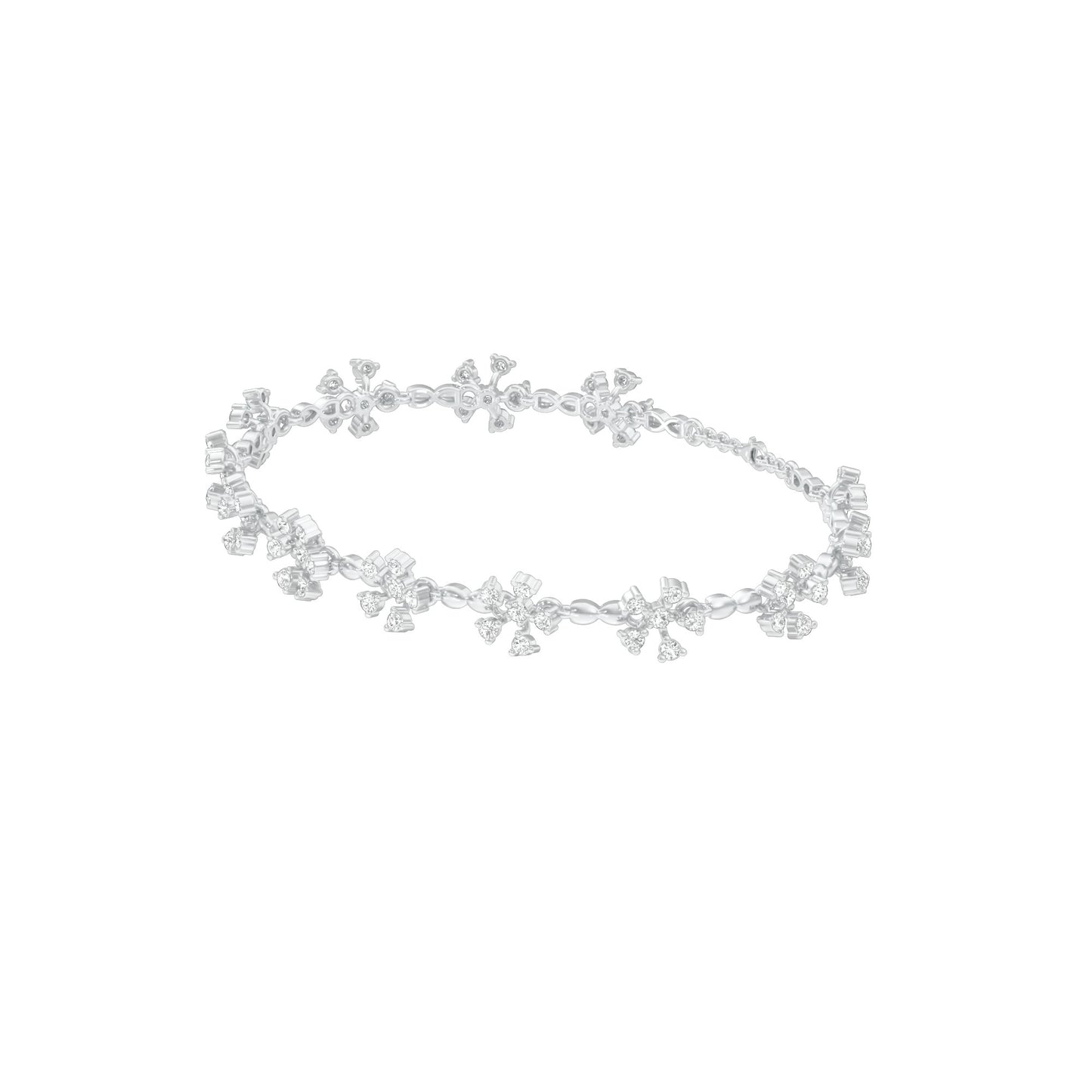Eterna Round Diamond Tennis Bracelet 18 KT / White Gold