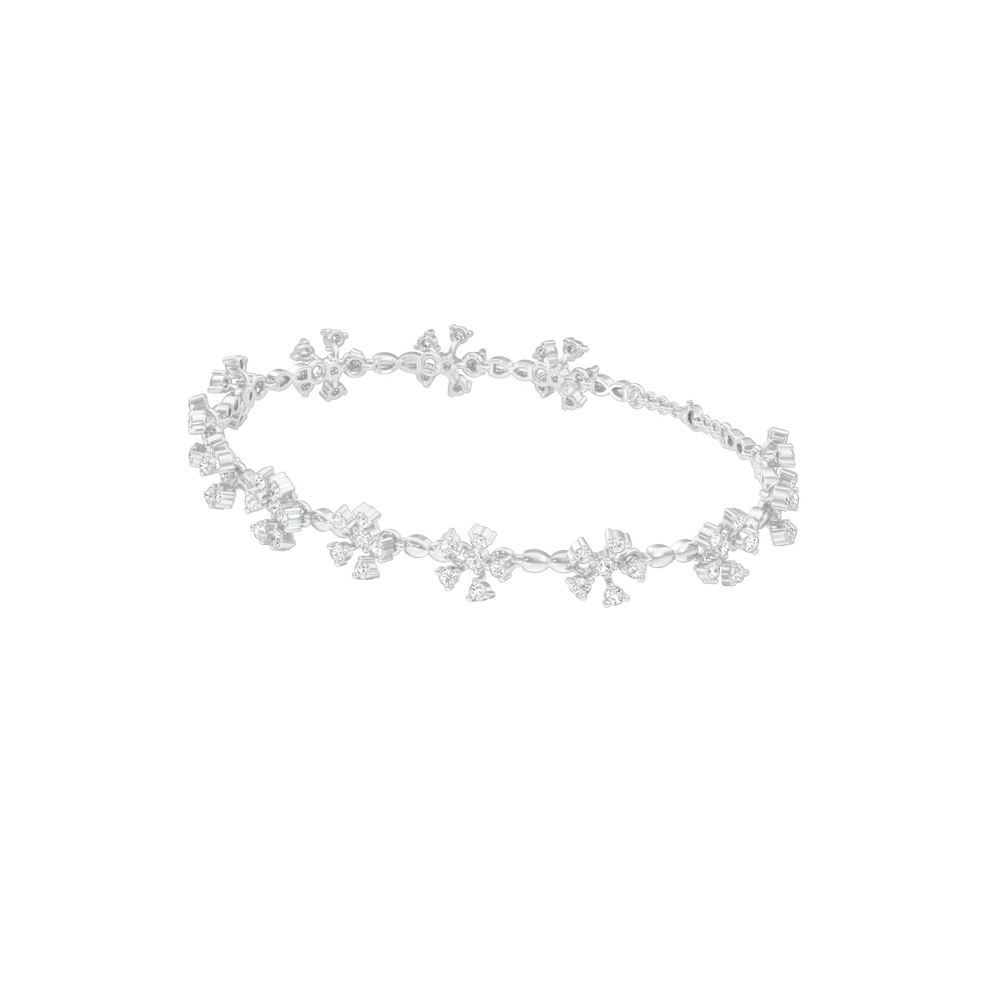 Eterna Round Diamond Tennis Bracelet 18 KT / White Gold