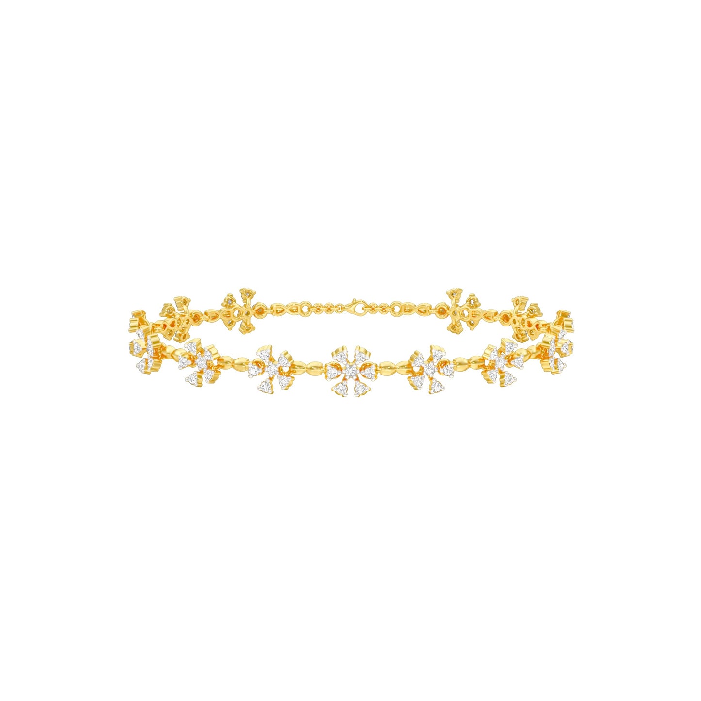 Eterna Round Diamond Tennis Bracelet 18 KT / Yellow Gold