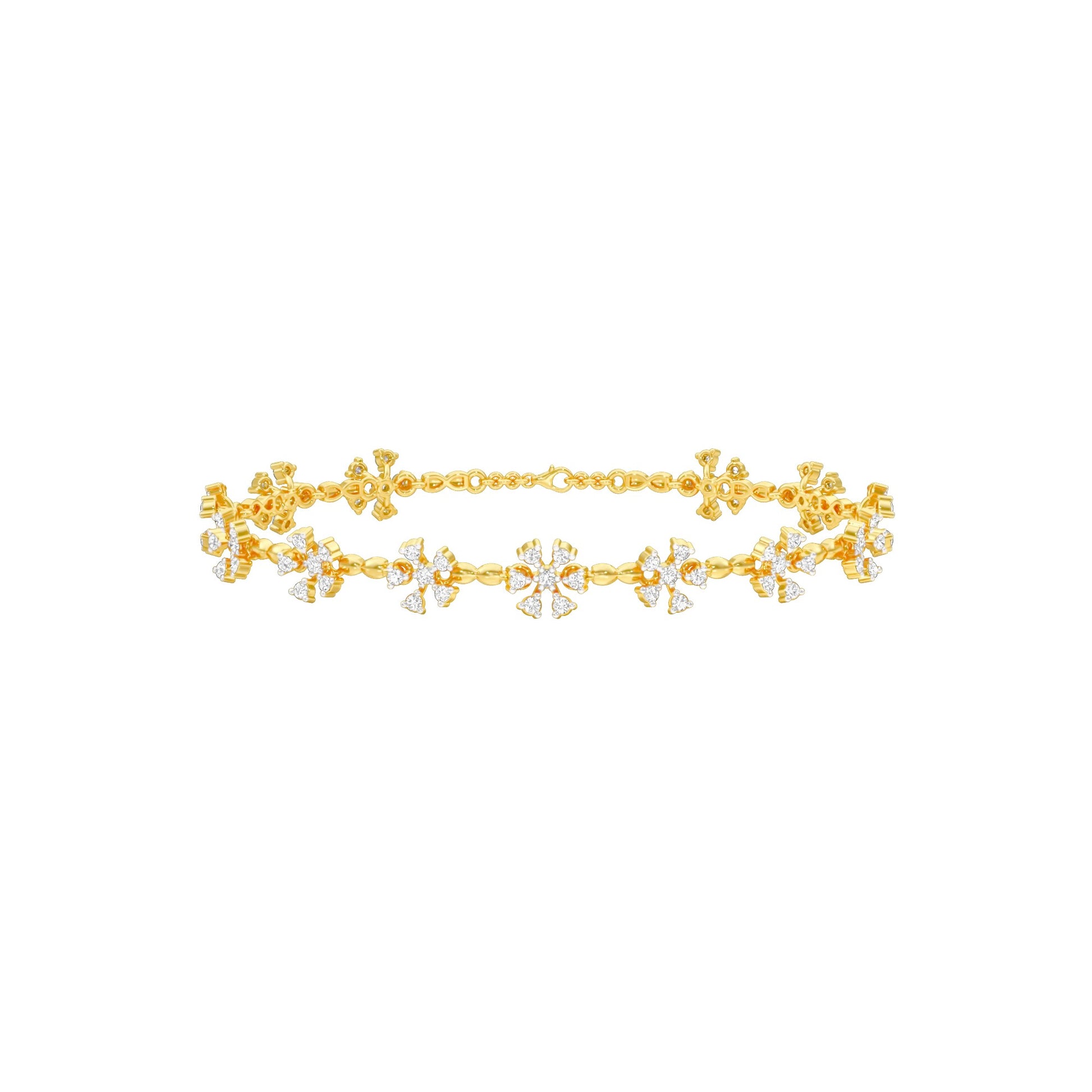 Eterna Round Diamond Tennis Bracelet 18 KT / Yellow Gold