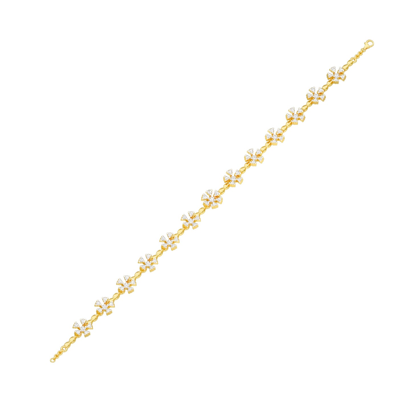 Eterna Round Diamond Tennis Bracelet 18 KT / Yellow Gold