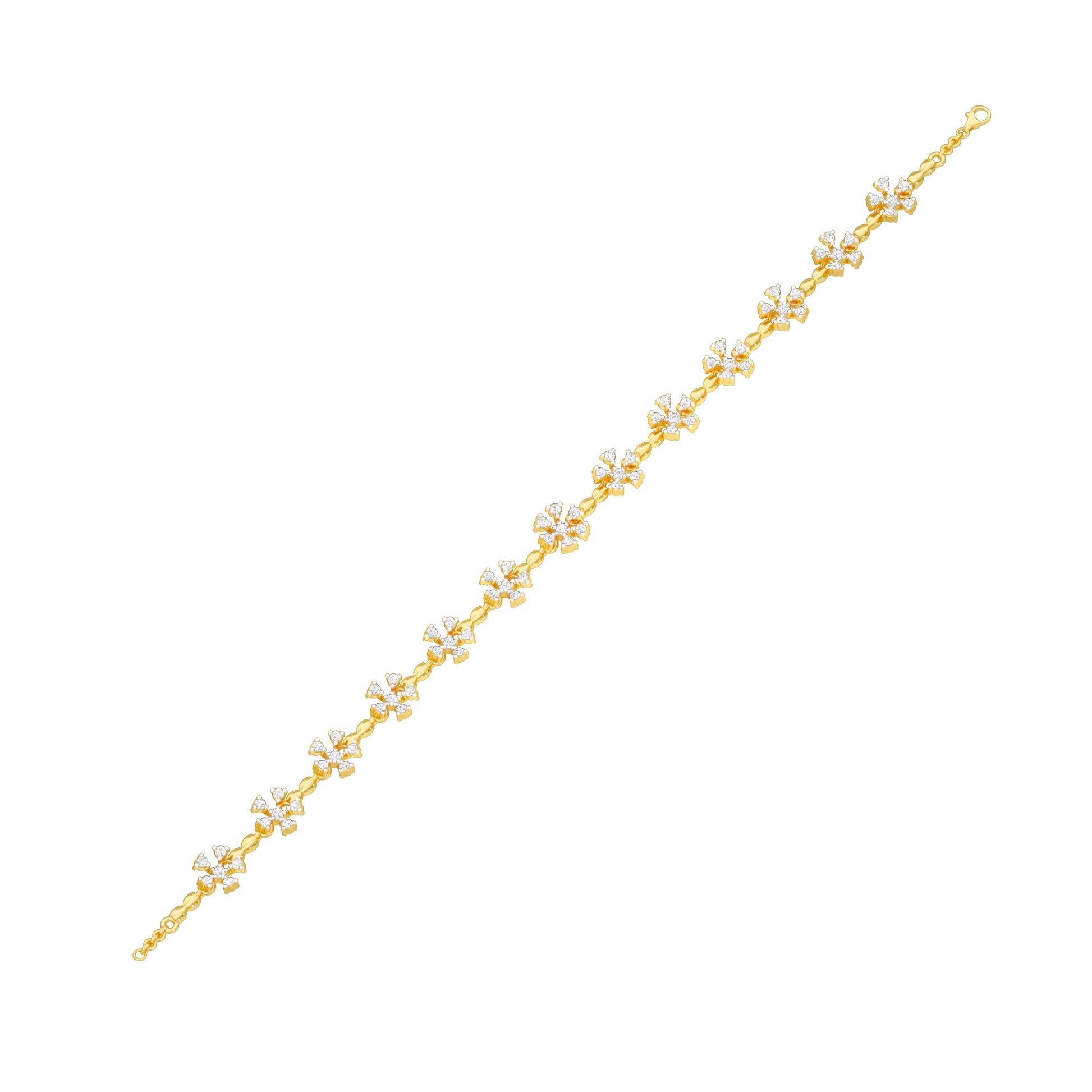 Eterna Round Diamond Tennis Bracelet 18 KT / Yellow Gold