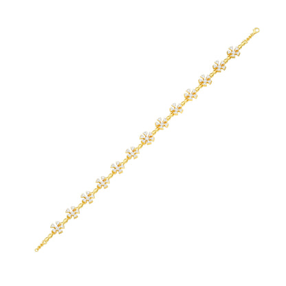Eterna Round Diamond Tennis Bracelet 18 KT / Yellow Gold