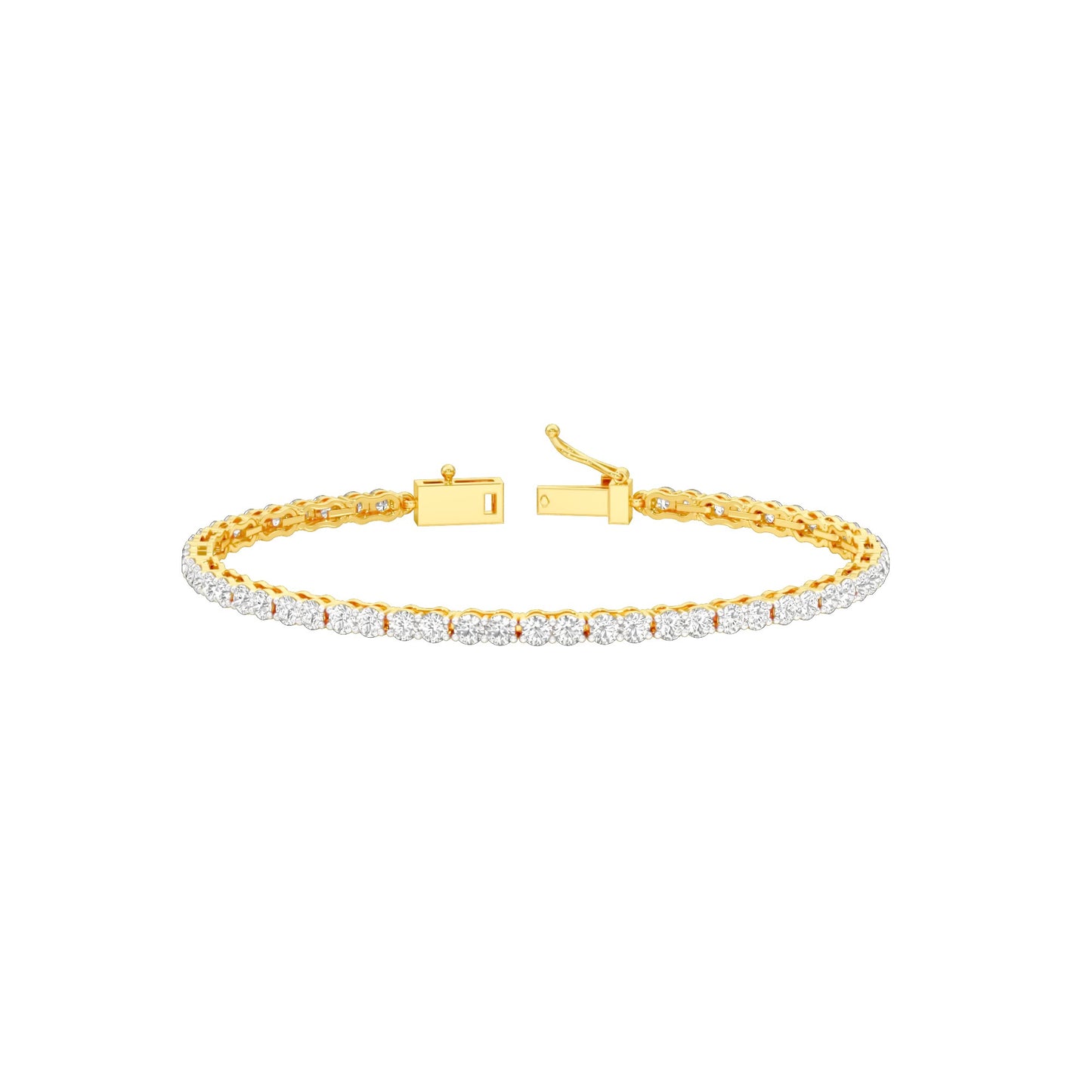 Femme Thread Diamond Tennis Bracelet 18 KT / Yellow Gold