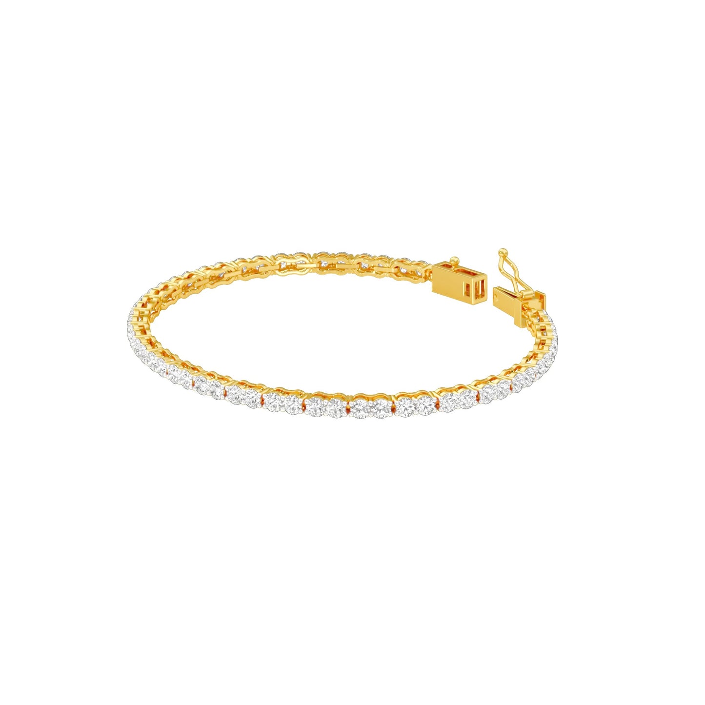 Femme Thread Diamond Tennis Bracelet 18 KT / Yellow Gold