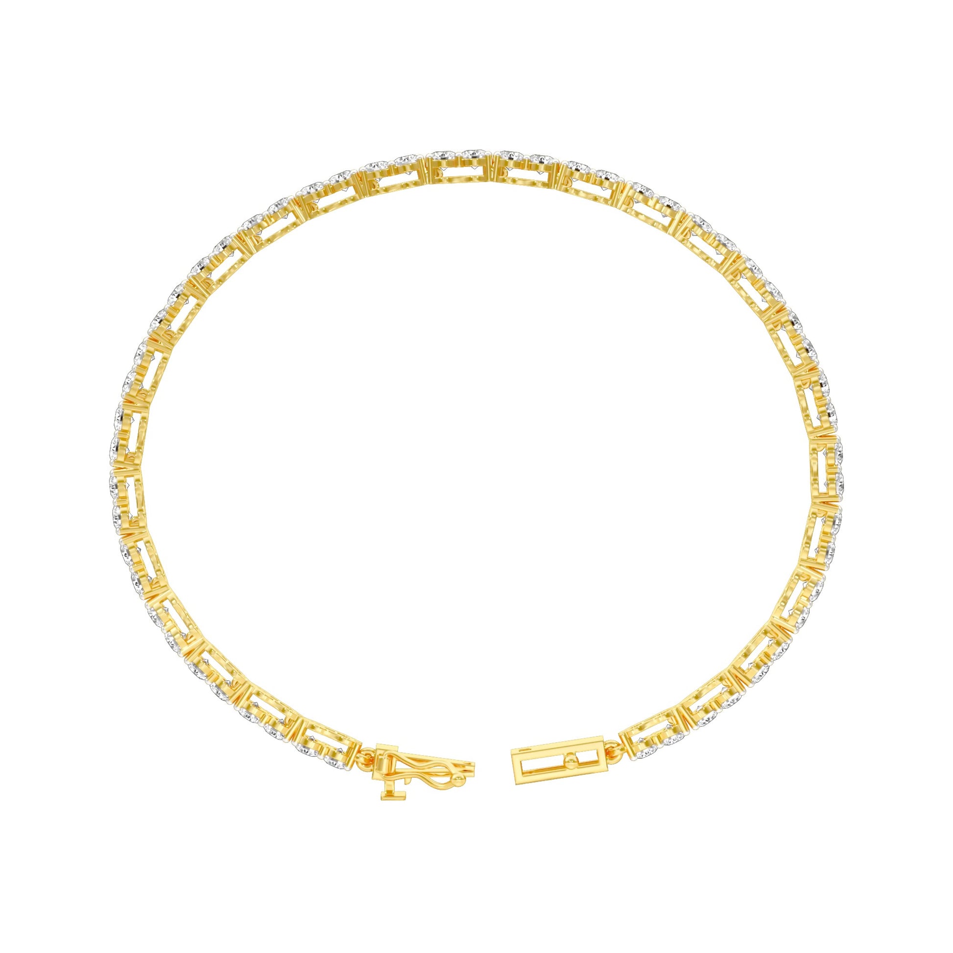 Femme Thread Diamond Tennis Bracelet 18 KT / Yellow Gold