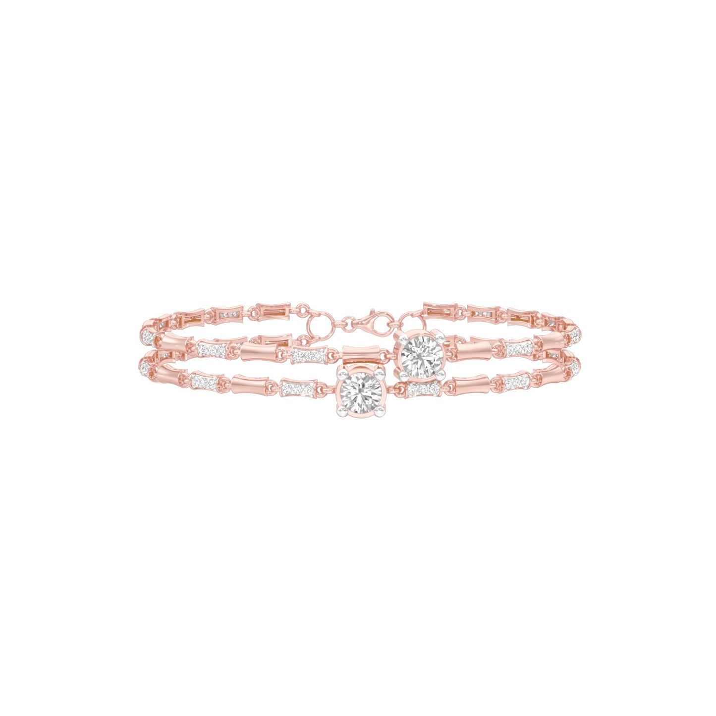Pear Play Diamond Kada Bracelet 18 KT / Rose Gold