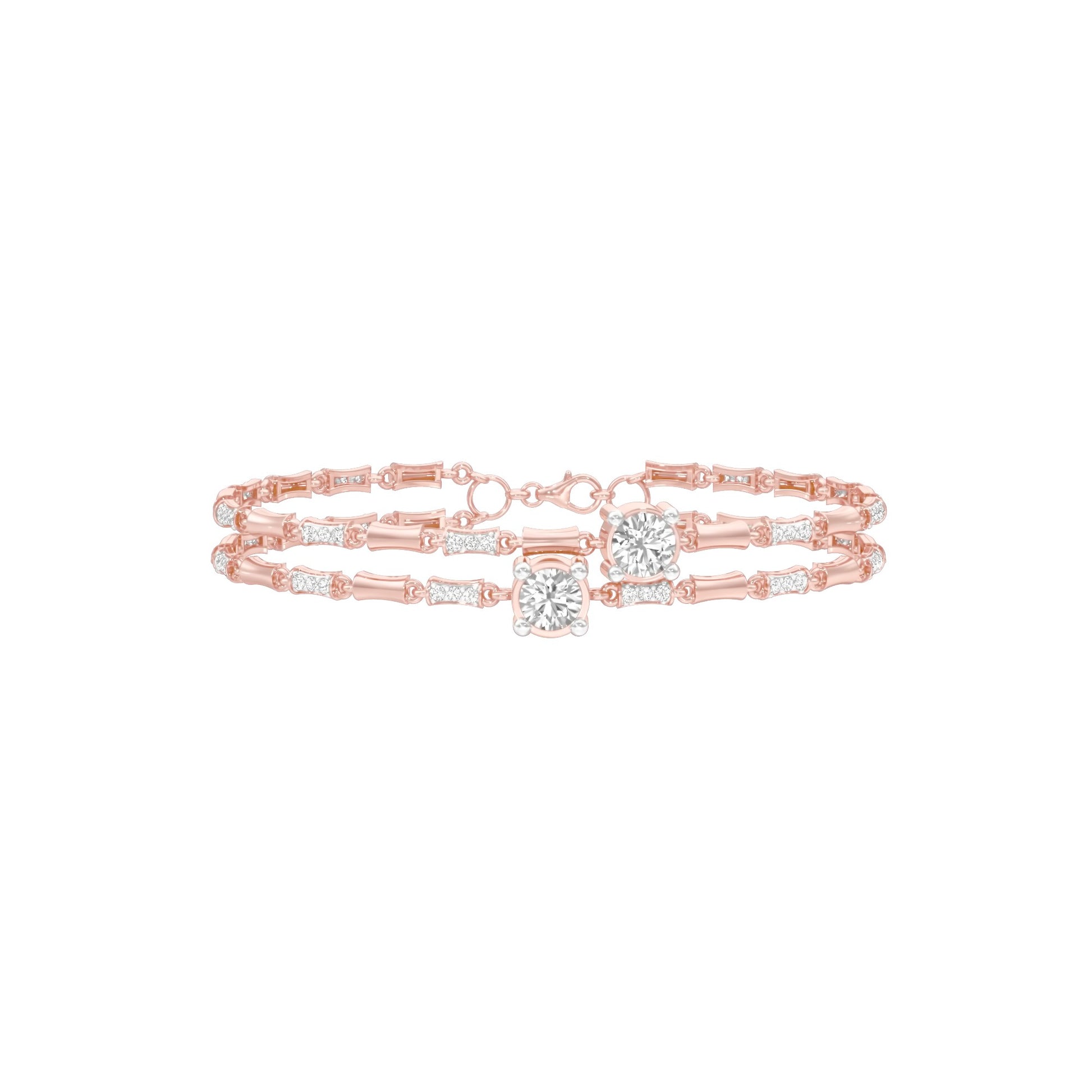 Pear Play Diamond Kada Bracelet 18 KT / Rose Gold