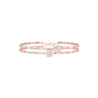 Pear Play Diamond Kada Bracelet 18 KT / Rose Gold