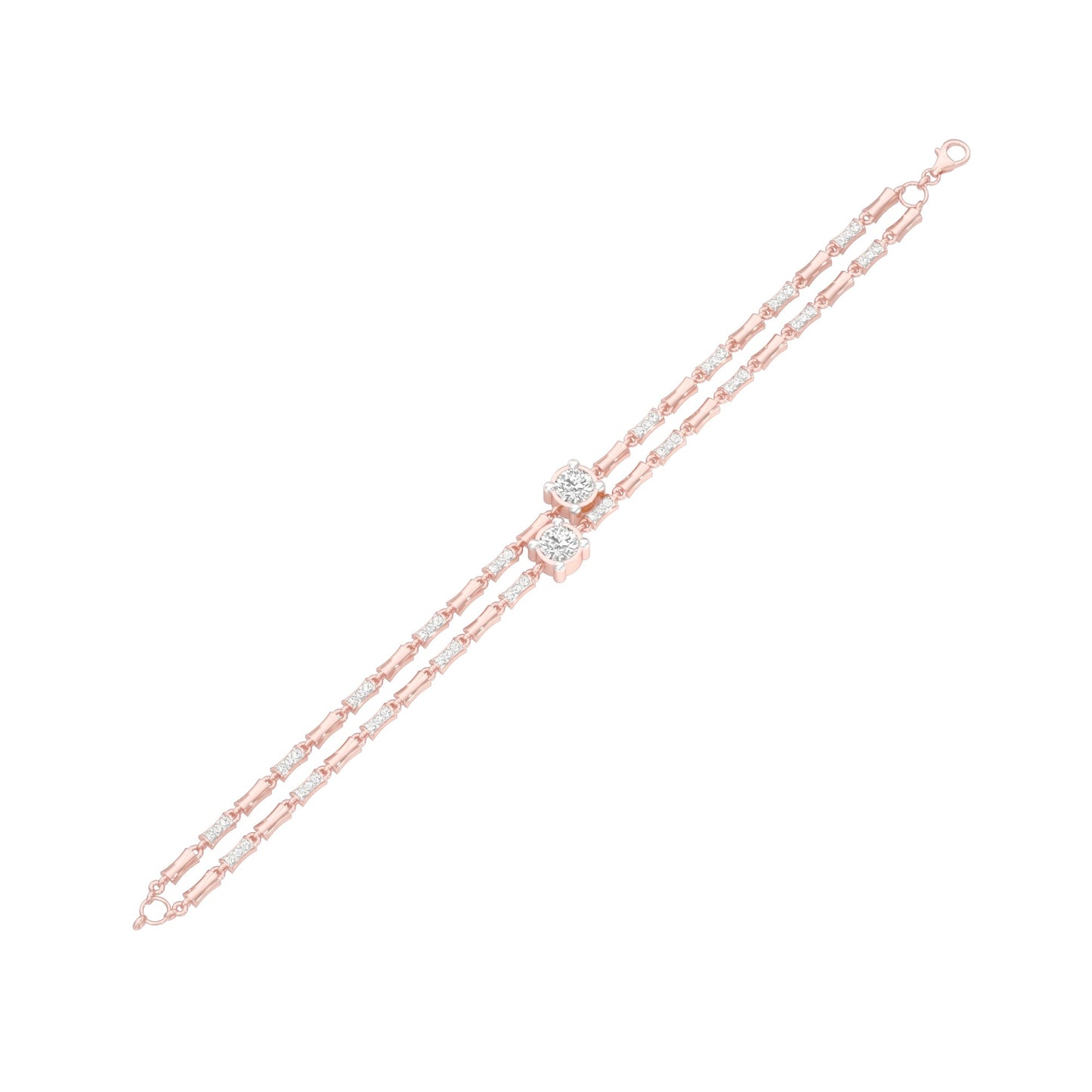 Pear Play Diamond Kada Bracelet 18 KT / Rose Gold