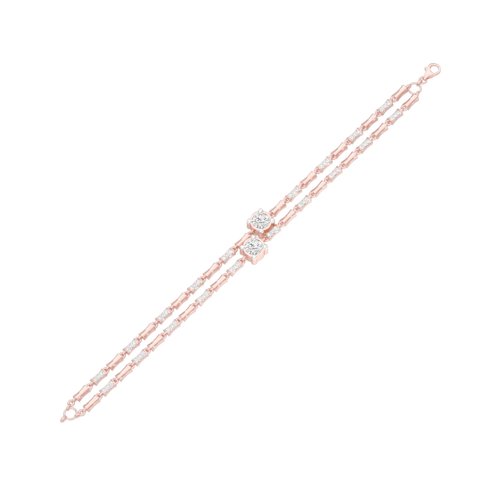 Pear Play Diamond Kada Bracelet 18 KT / Rose Gold
