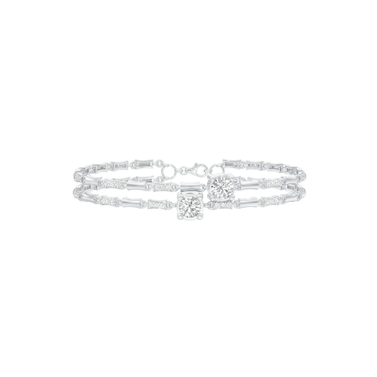 Pear Play Diamond Kada Bracelet 18 KT / White Gold