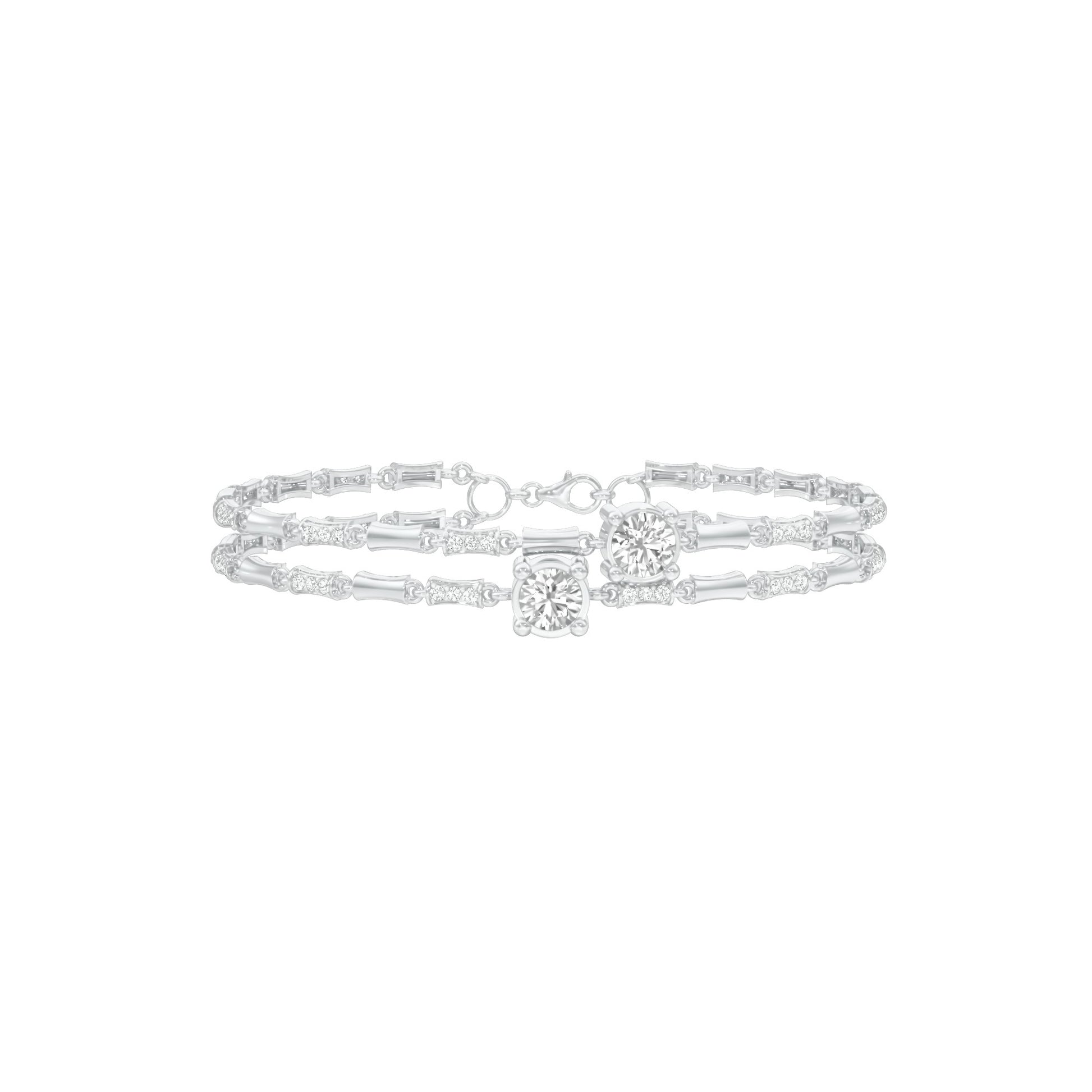 Pear Play Diamond Kada Bracelet 18 KT / White Gold
