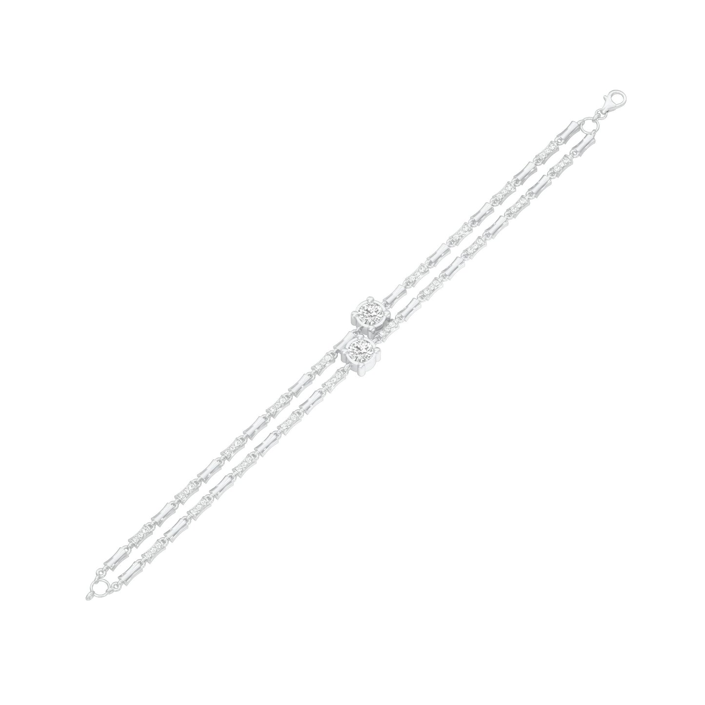 Pear Play Diamond Kada Bracelet 18 KT / White Gold