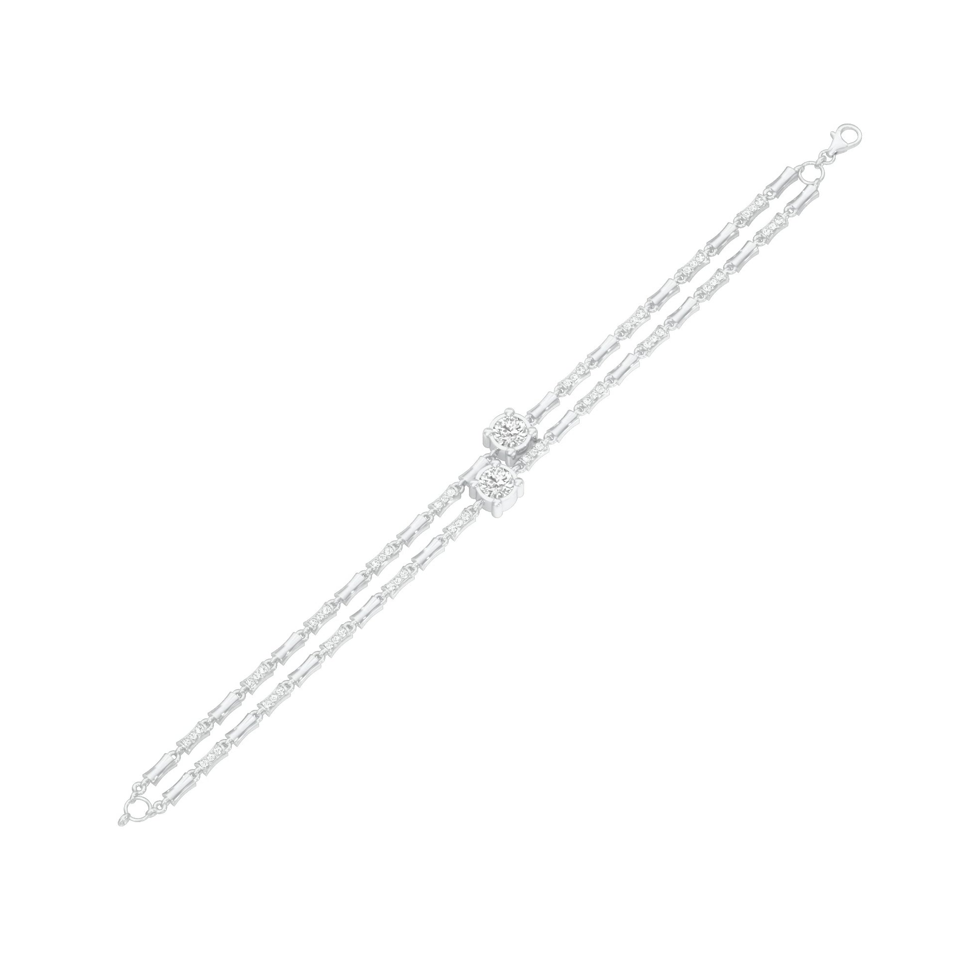 Pear Play Diamond Kada Bracelet 18 KT / White Gold