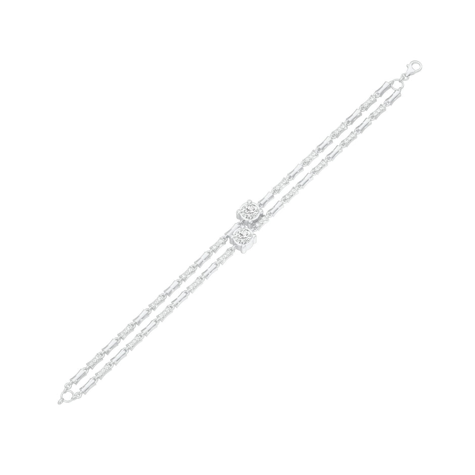 Pear Play Diamond Kada Bracelet 18 KT / White Gold