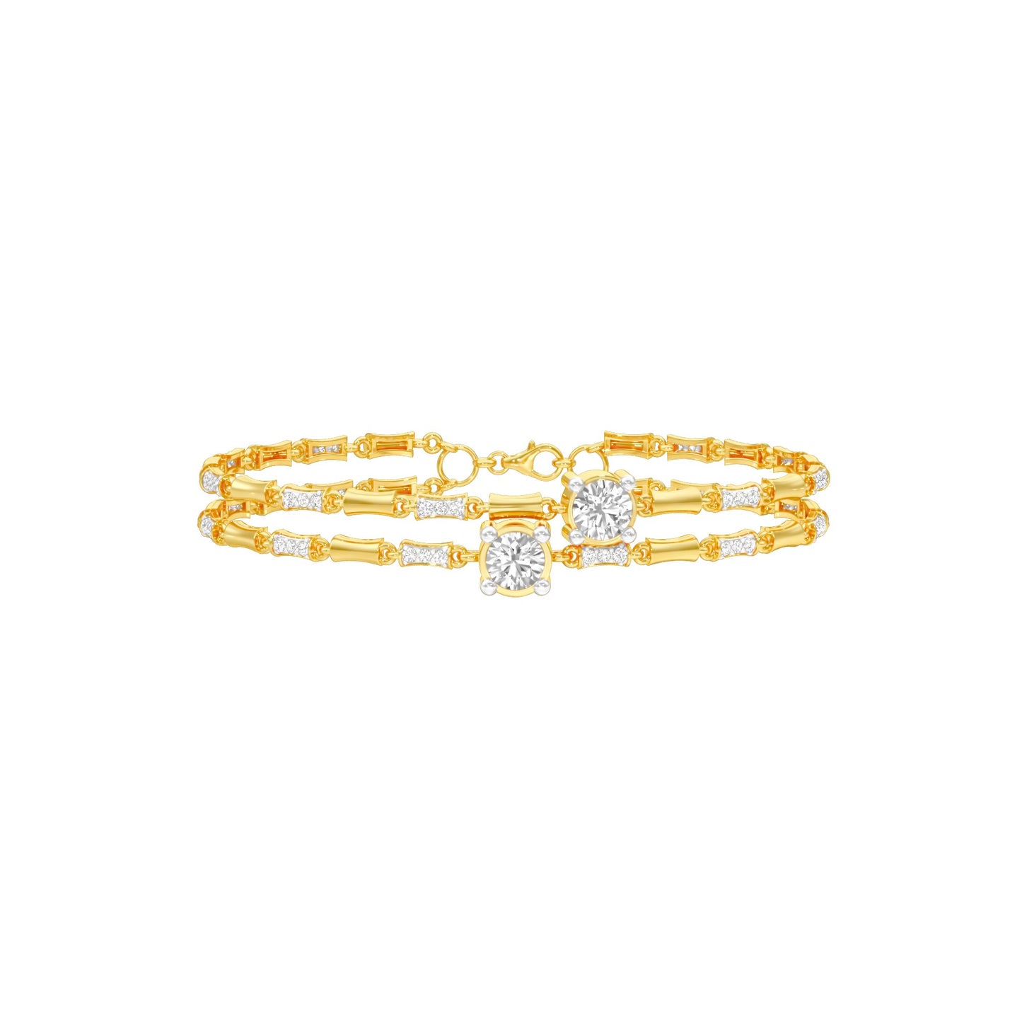 Pear Play Diamond Kada Bracelet 18 KT / Yellow Gold