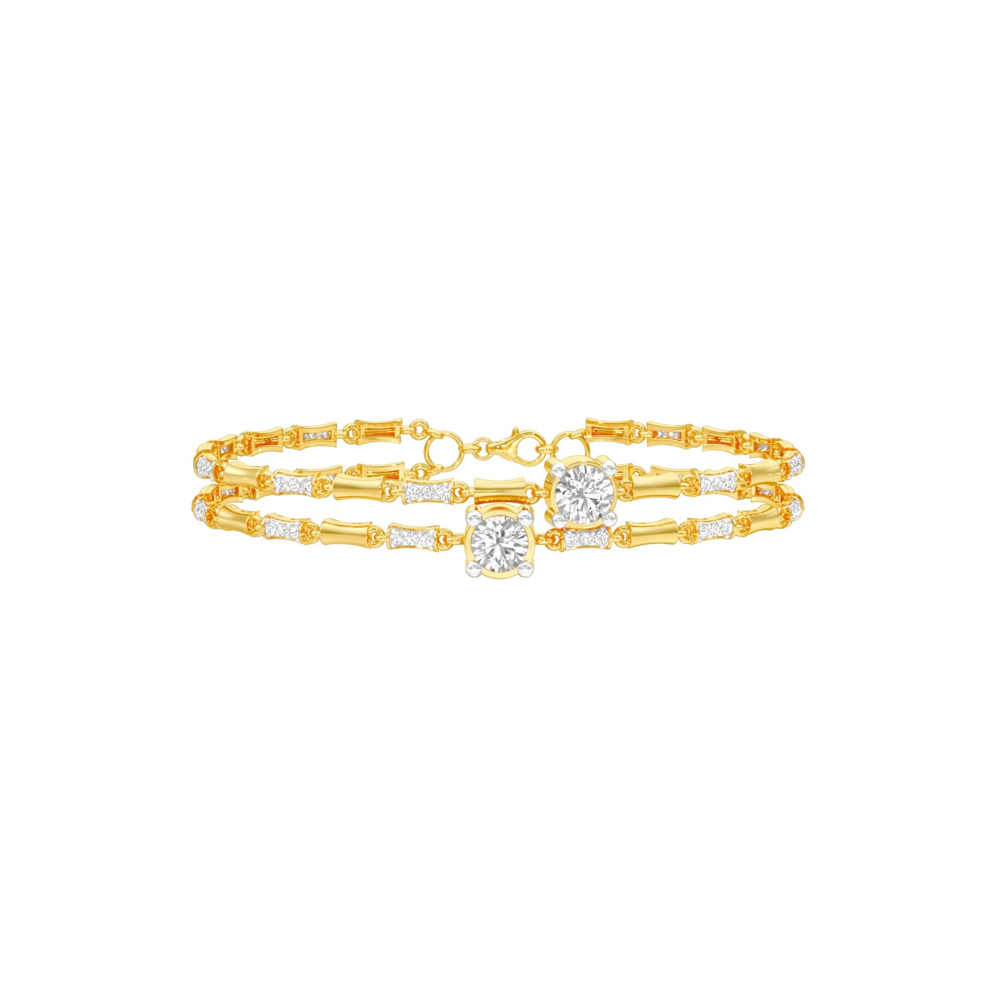 Pear Play Diamond Kada Bracelet 18 KT / Yellow Gold