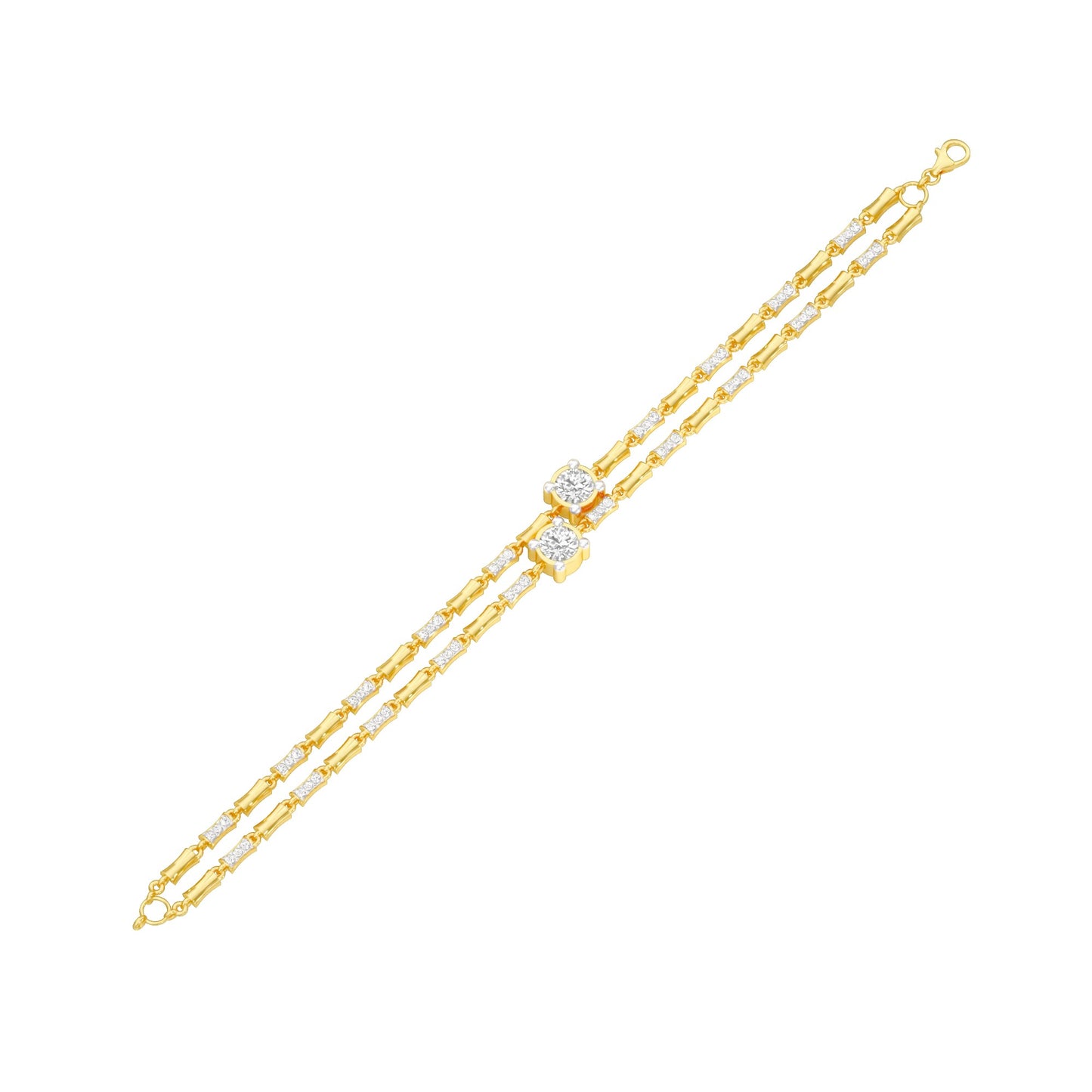 Pear Play Diamond Kada Bracelet 18 KT / Yellow Gold