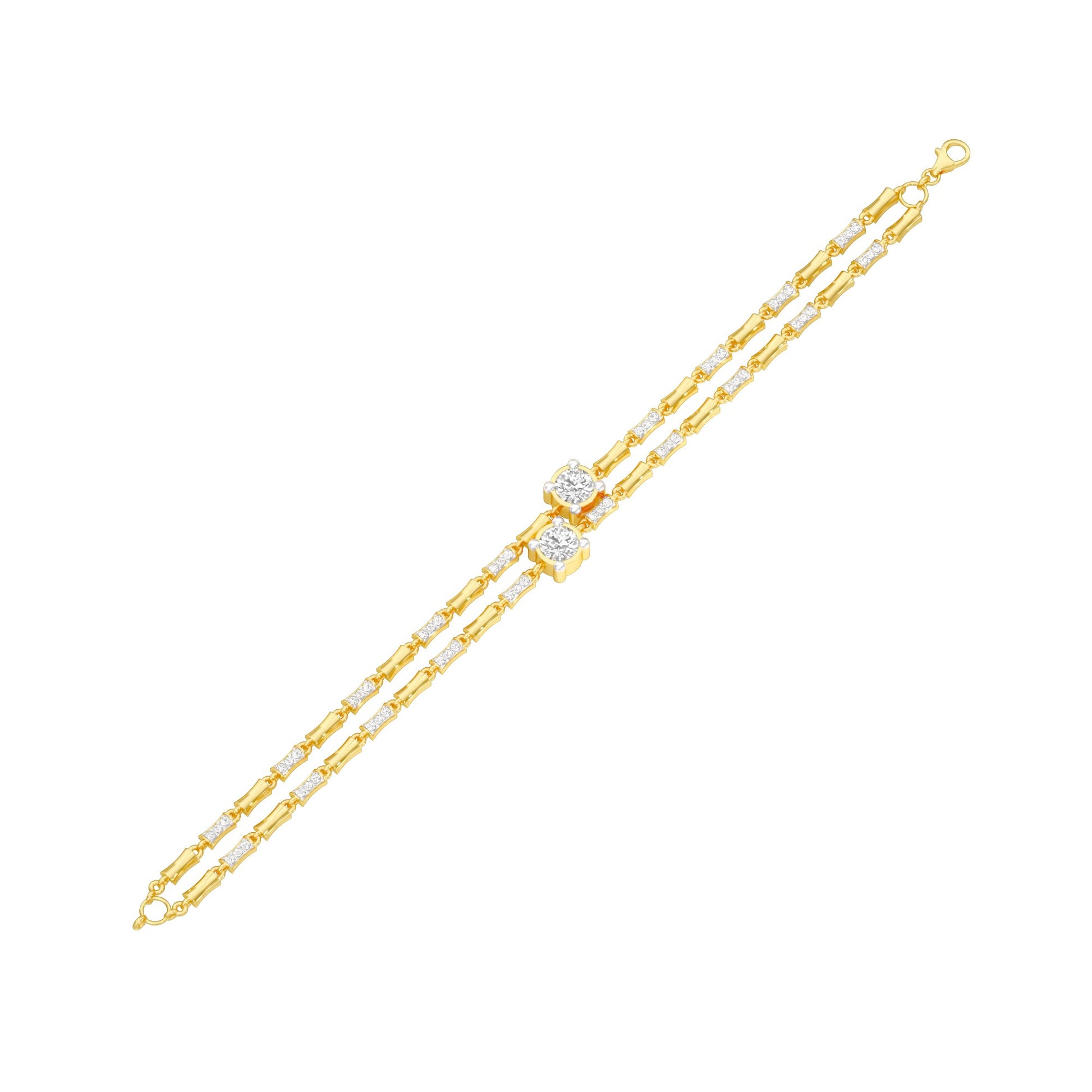 Pear Play Diamond Kada Bracelet 18 KT / Yellow Gold