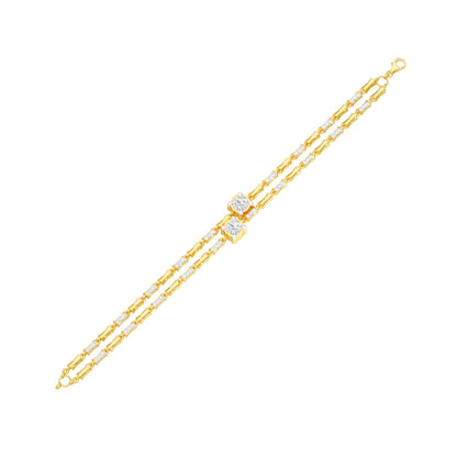 Pear Play Diamond Kada Bracelet 18 KT / Yellow Gold