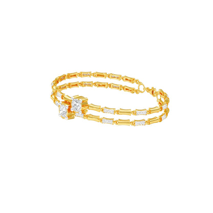 Pear Play Diamond Kada Bracelet 18 KT / Yellow Gold