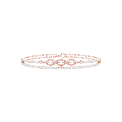 Meant to Align Diamond Kada Bracelet 18 KT / Rose Gold