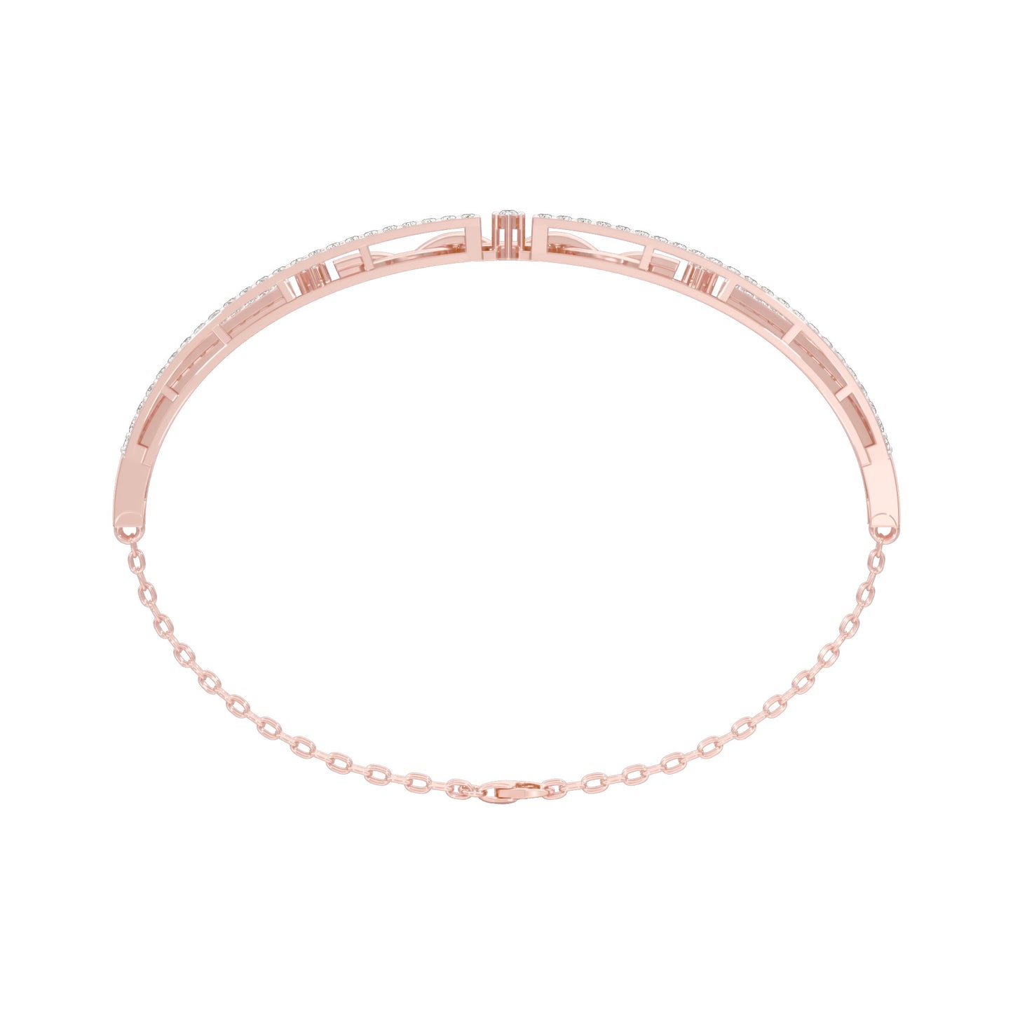 Meant to Align Diamond Kada Bracelet 18 KT / Rose Gold