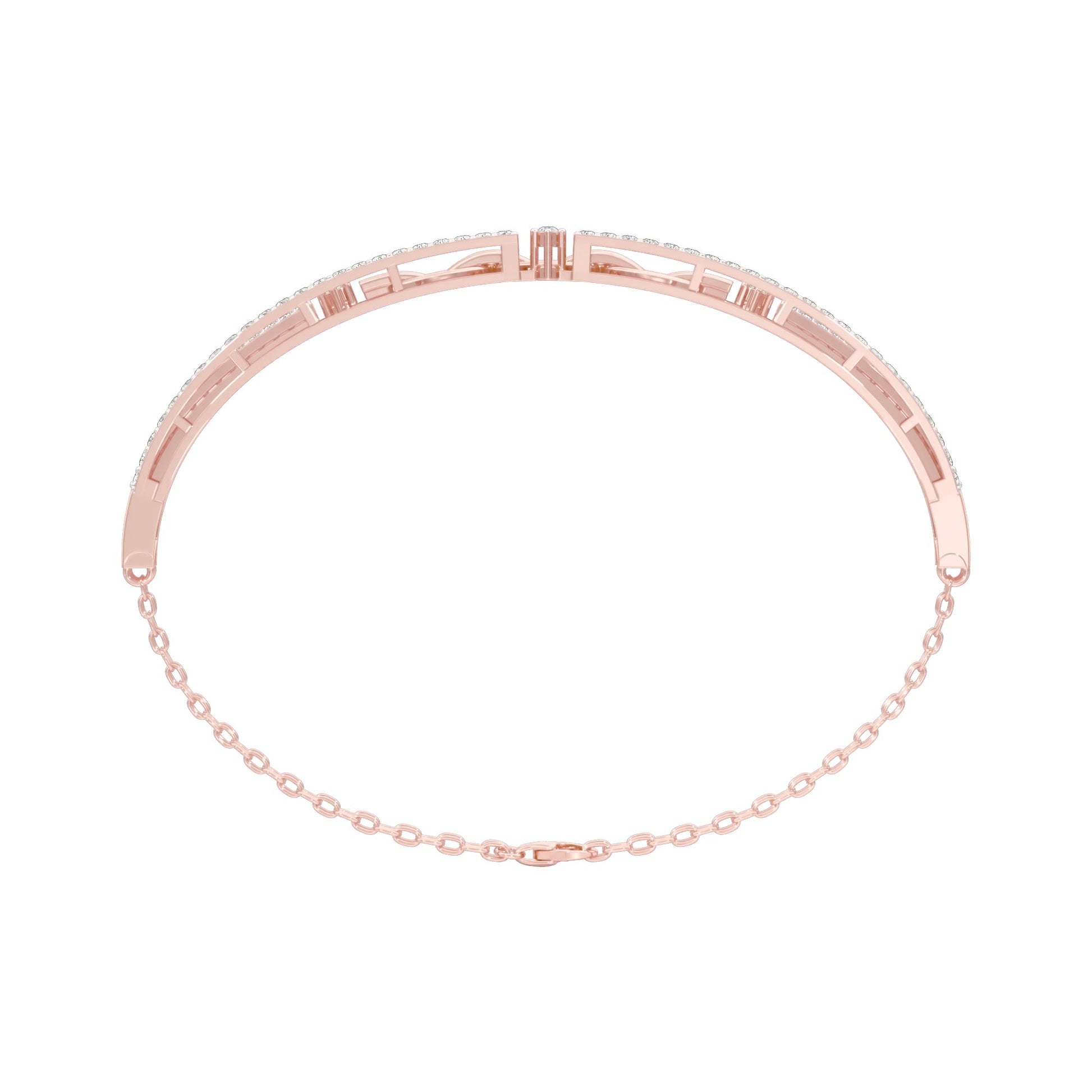 Meant to Align Diamond Kada Bracelet 18 KT / Rose Gold