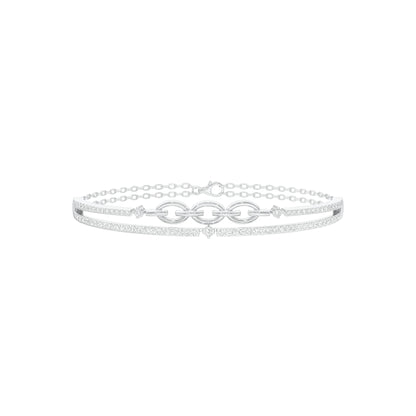 Meant to Align Diamond Kada Bracelet 18 KT / White Gold