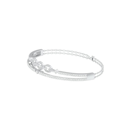 Meant to Align Diamond Kada Bracelet 18 KT / White Gold