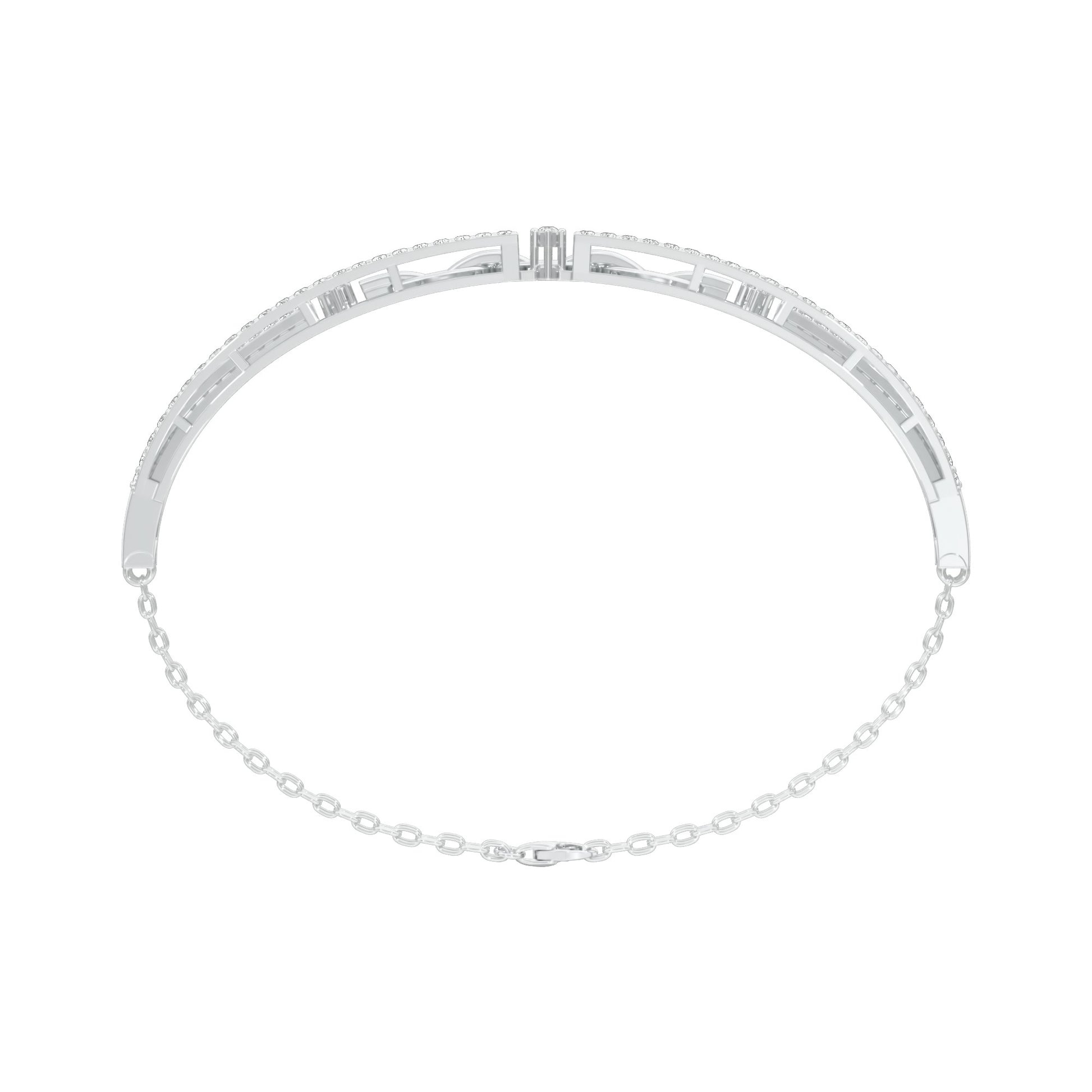 Meant to Align Diamond Kada Bracelet 18 KT / White Gold