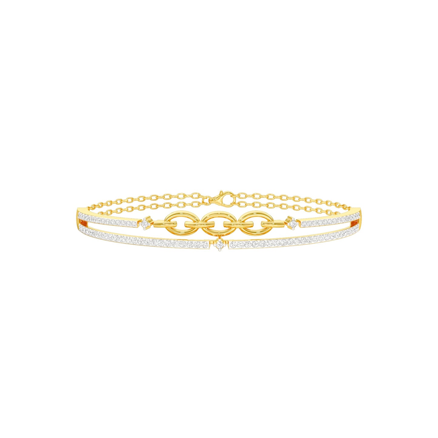 Meant to Align Diamond Kada Bracelet 18 KT / Yellow Gold