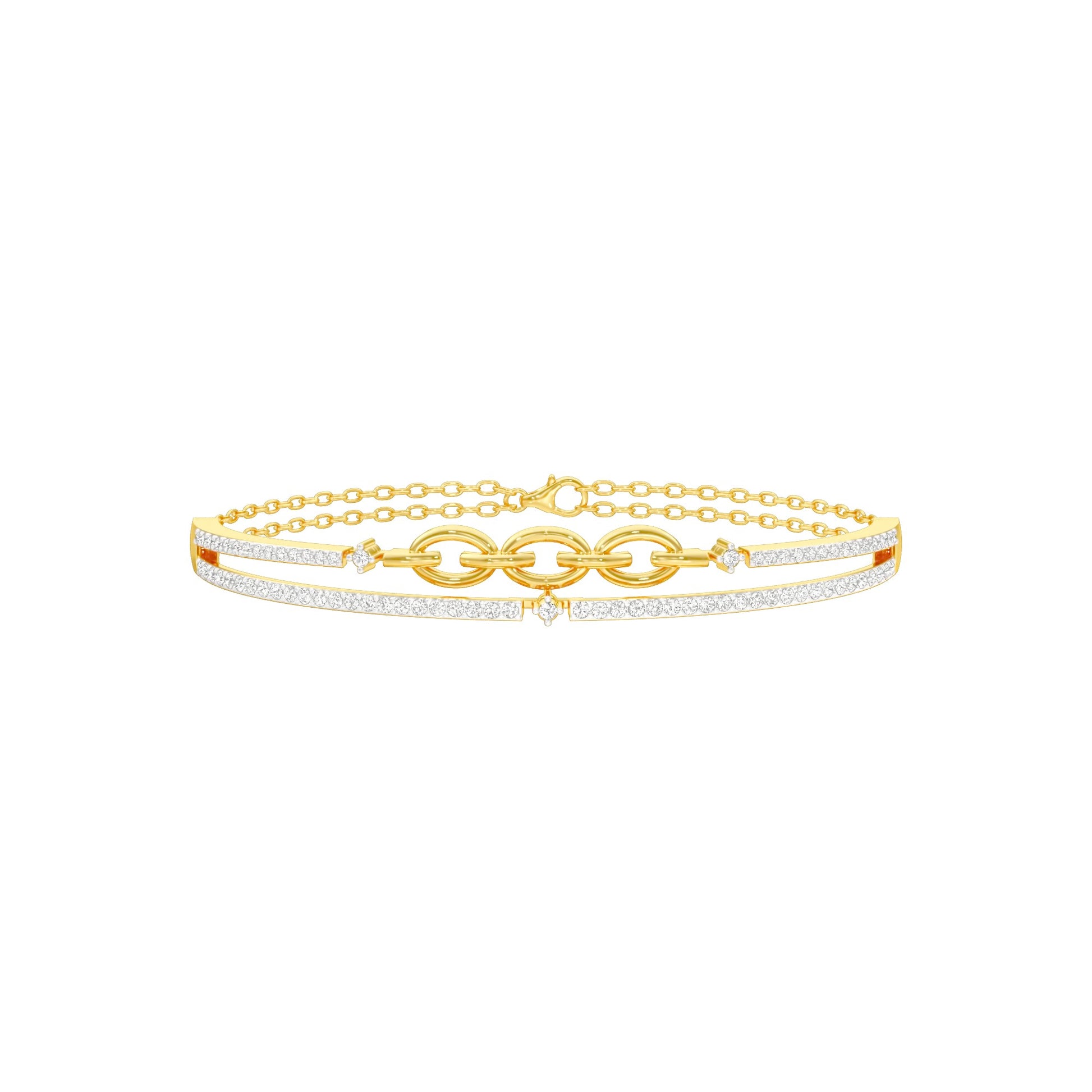 Meant to Align Diamond Kada Bracelet 18 KT / Yellow Gold