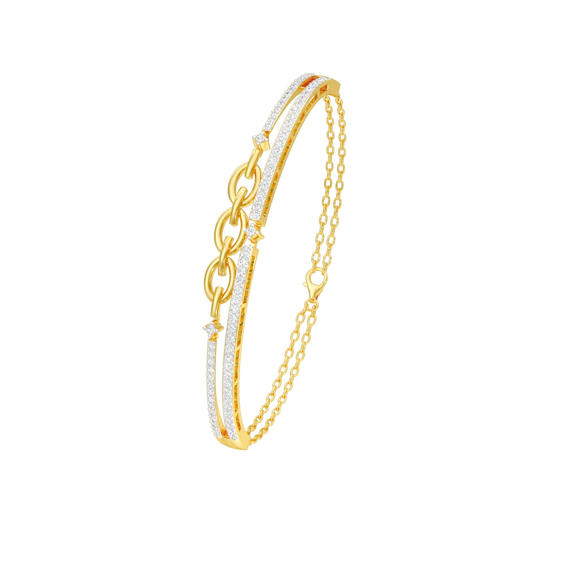 Meant to Align Diamond Kada Bracelet 18 KT / Yellow Gold