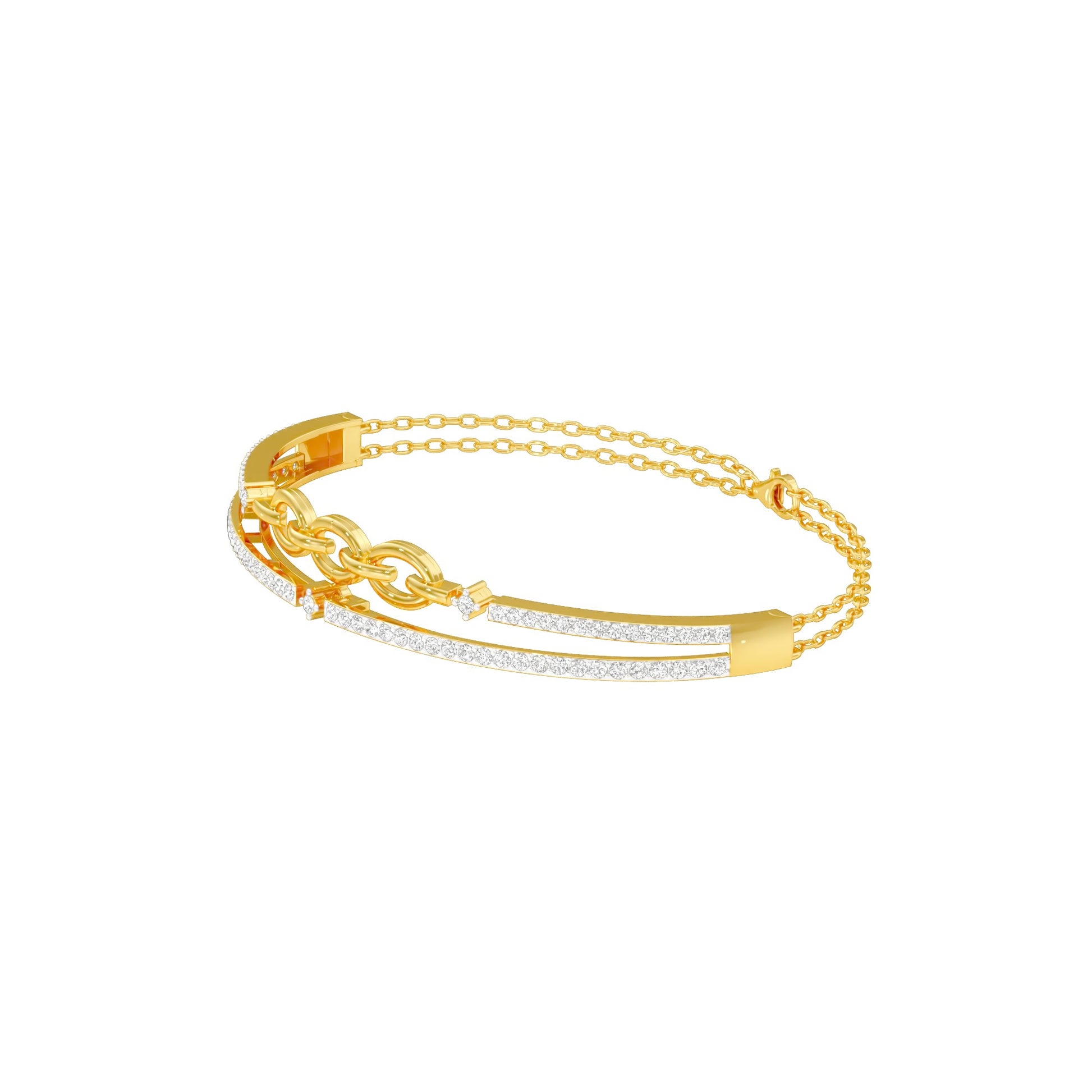 Meant to Align Diamond Kada Bracelet 18 KT / Yellow Gold