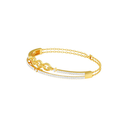 Meant to Align Diamond Kada Bracelet 18 KT / Yellow Gold
