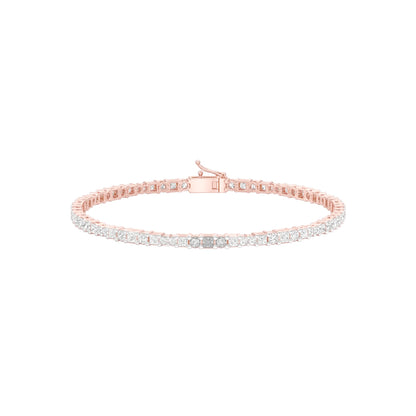 Orb Trace Diamond Tennis Bracelet 18 KT / Rose Gold