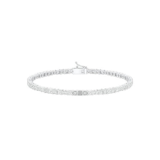Orb Trace Diamond Tennis Bracelet 18 KT / White Gold