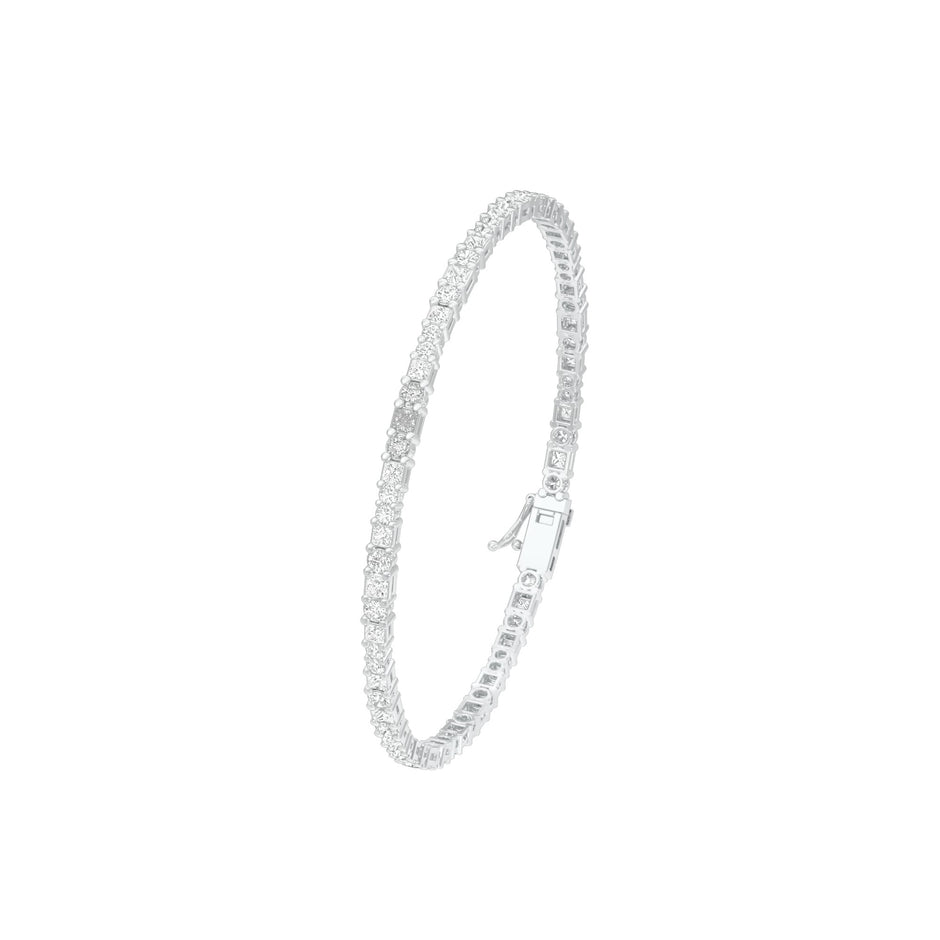 Orb Trace Diamond Tennis Bracelet 18 KT / White Gold