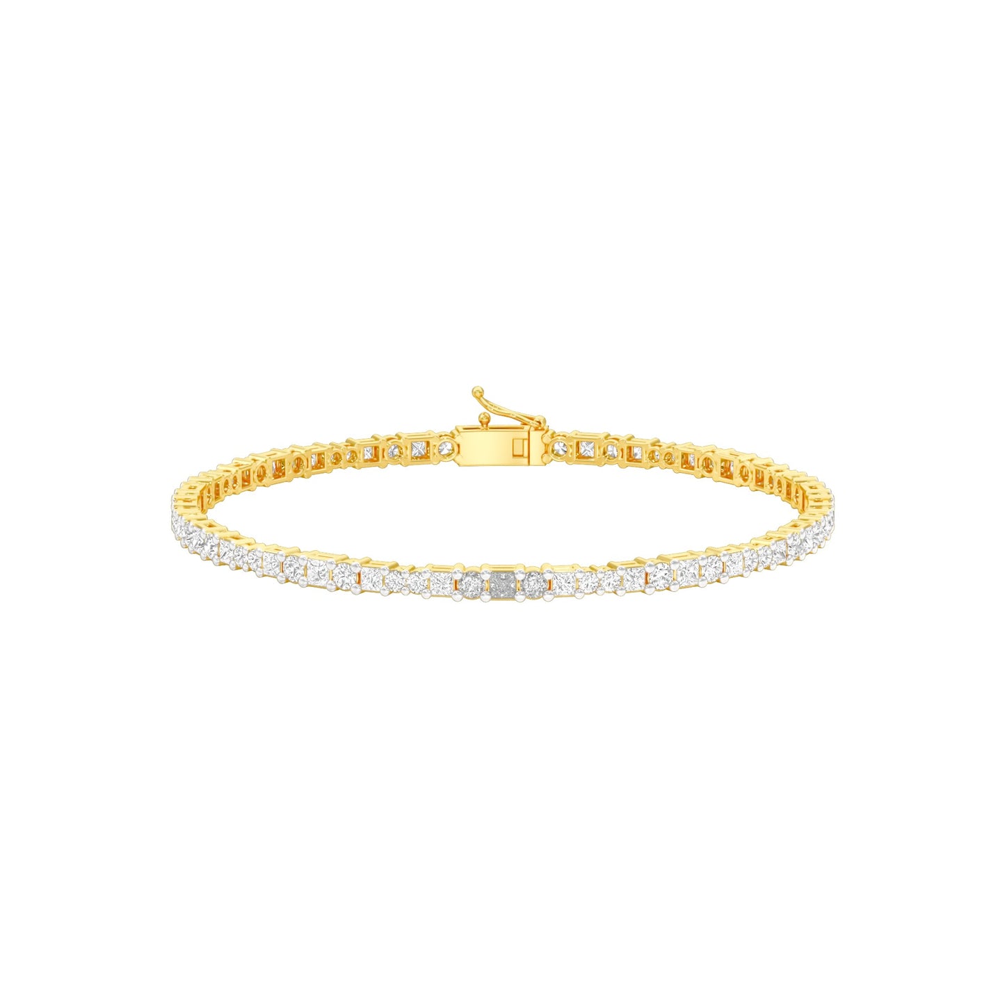 Orb Trace Diamond Tennis Bracelet 18 KT / Yellow Gold