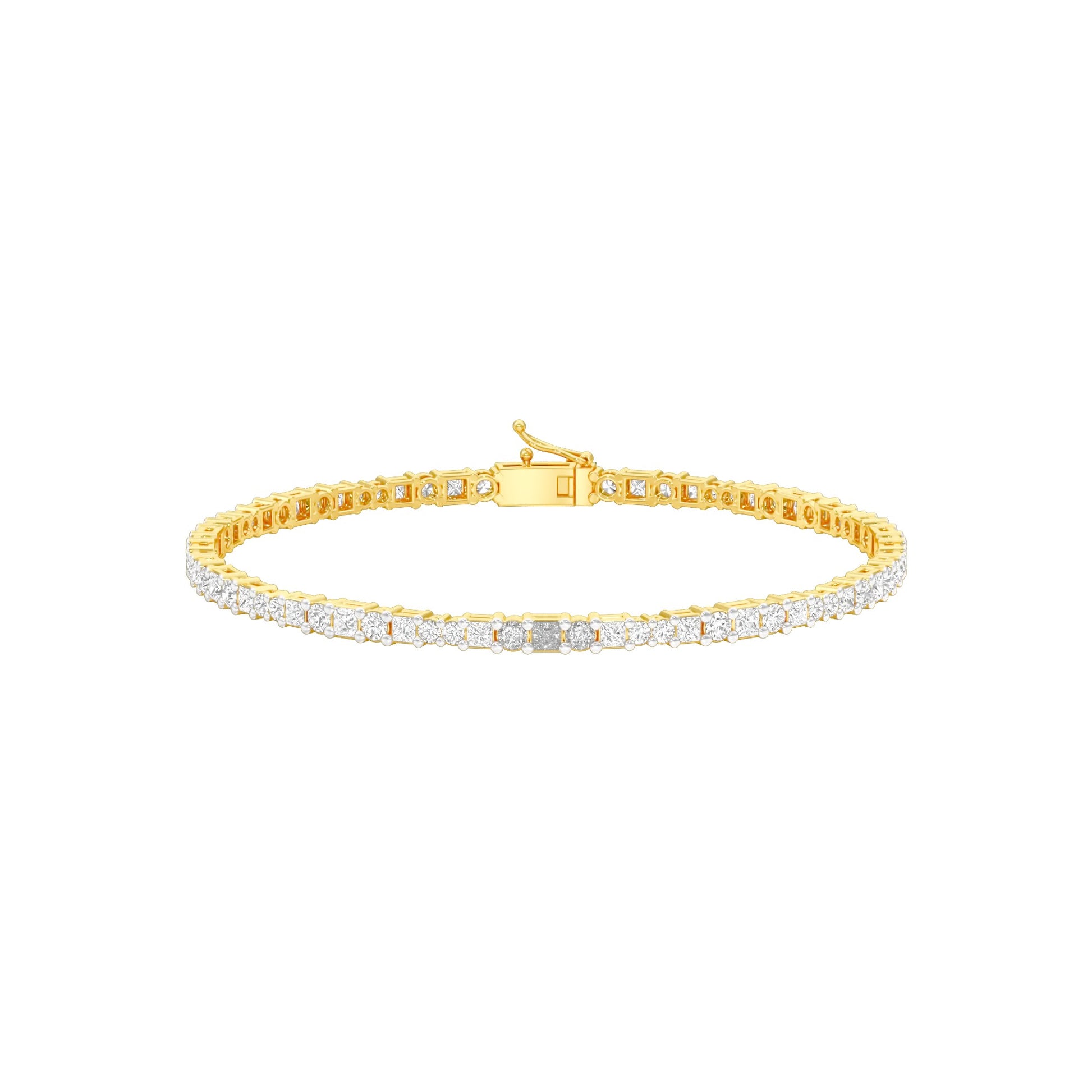 Orb Trace Diamond Tennis Bracelet 18 KT / Yellow Gold