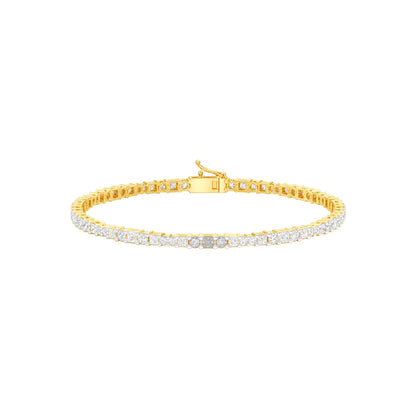 Orb Trace Diamond Tennis Bracelet 18 KT / Yellow Gold