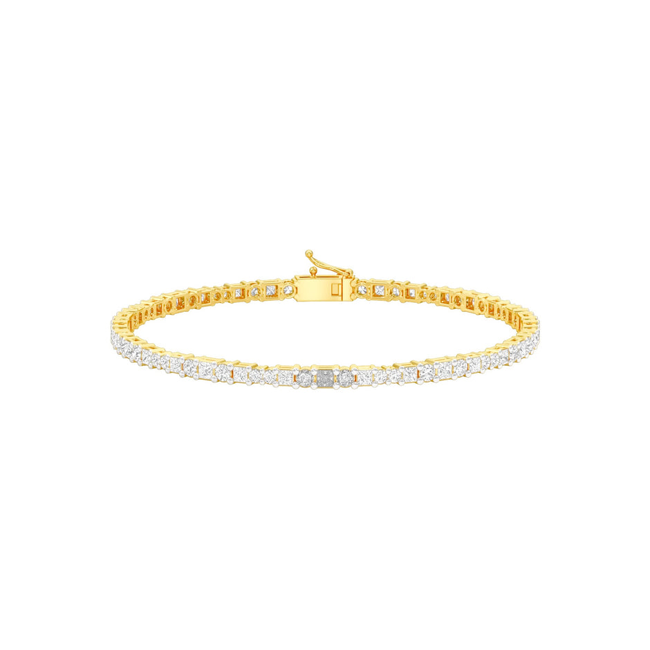 Orb Trace Diamond Tennis Bracelet 18 KT / Yellow Gold