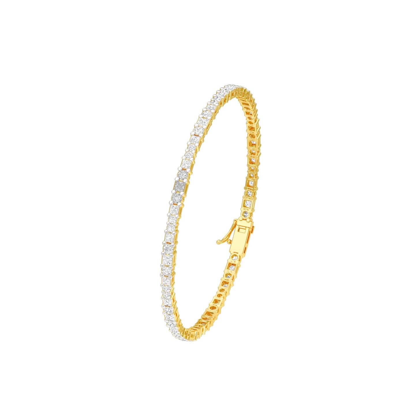 Orb Trace Diamond Tennis Bracelet 18 KT / Yellow Gold