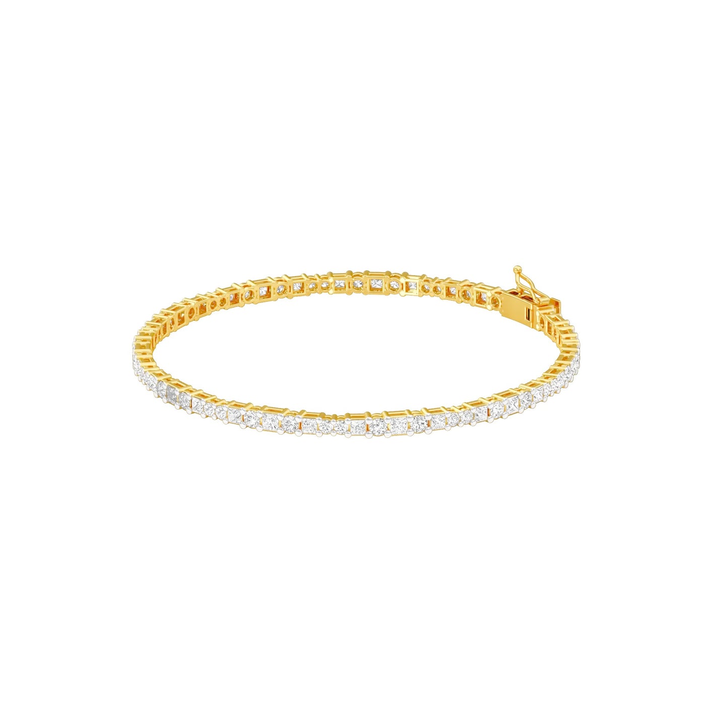 Orb Trace Diamond Tennis Bracelet 18 KT / Yellow Gold