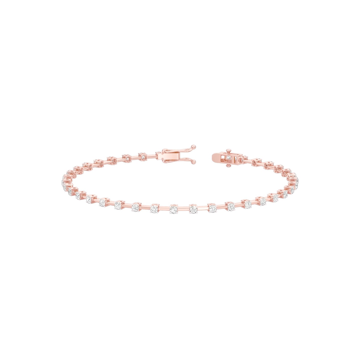 Liquid Luxe Diamond Tennis Bracelet 18 KT / Rose Gold