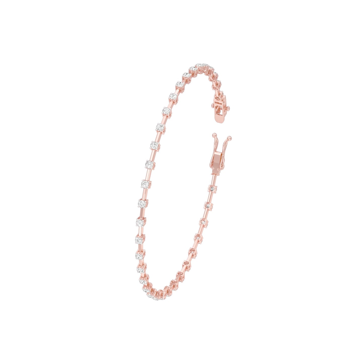 Liquid Luxe Diamond Tennis Bracelet 18 KT / Rose Gold
