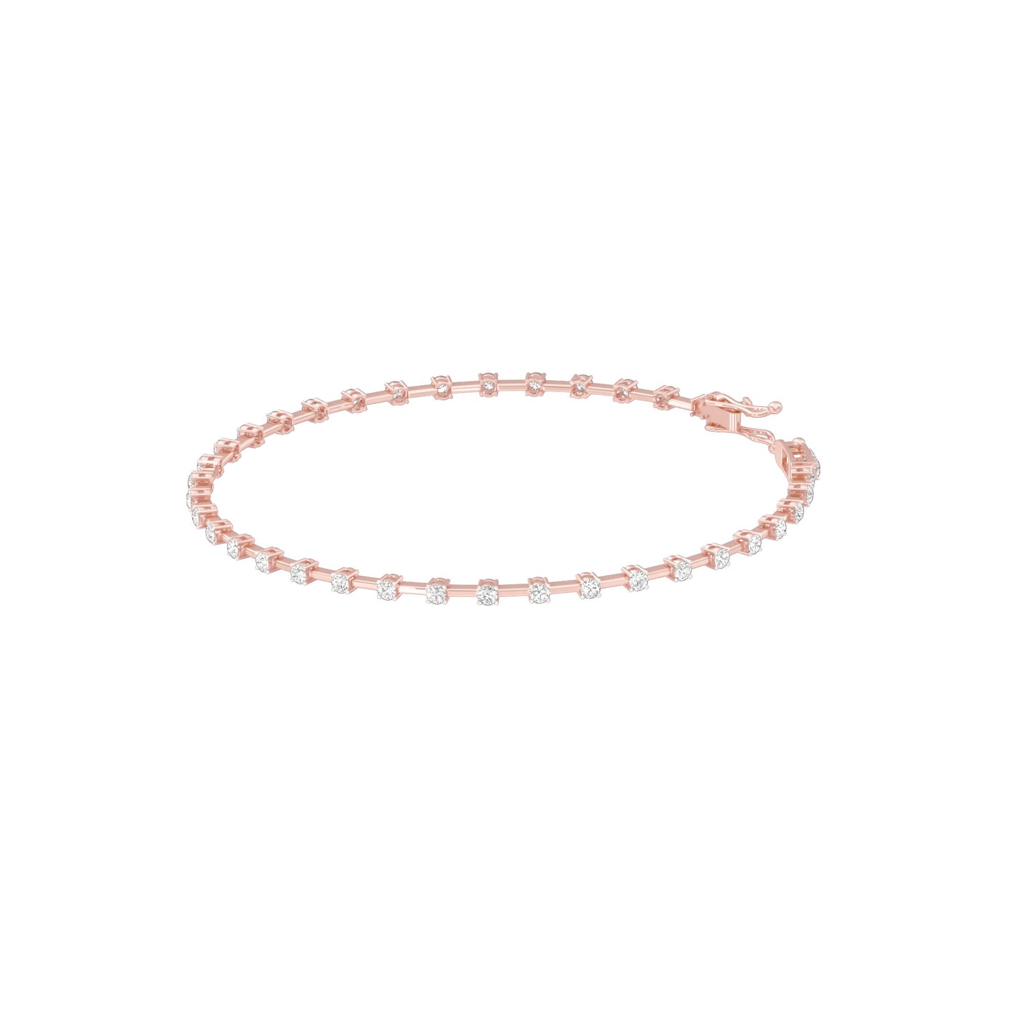 Liquid Luxe Diamond Tennis Bracelet 18 KT / Rose Gold